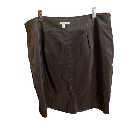 Halogen Skirt Women's SZ 12P Brownish Gray Plaid Ruffle Above Knee Length - Picture 7 of 11